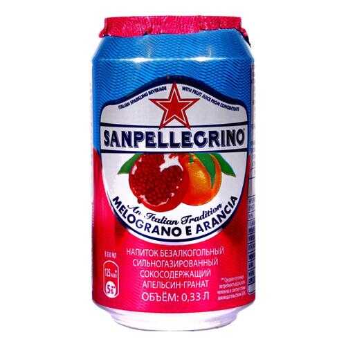 Напиток сокосодержащий San Pellegrino со вкусом граната и апельсина, 0,33 л а/б по 6шт в Магнит