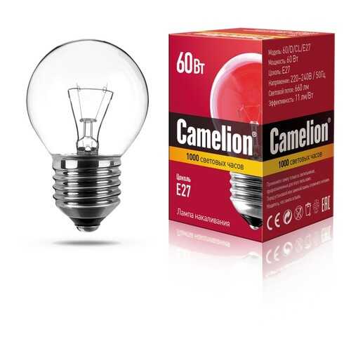 Лампа накаливания Camelion шар прозрачный 60W Е27 в Магнит