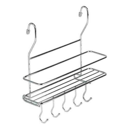 Полка на рейлинг малая с крючками MX-402 хром глянец в Магнит